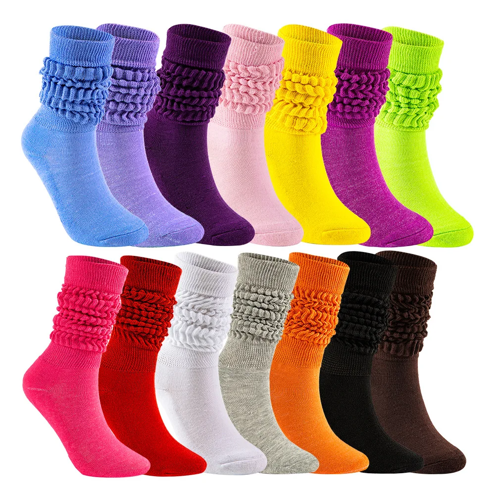 Hot sale Long Slouch Socks For Women Factory Direct Cheap Wholesale  Cotton Women Slouch Socks