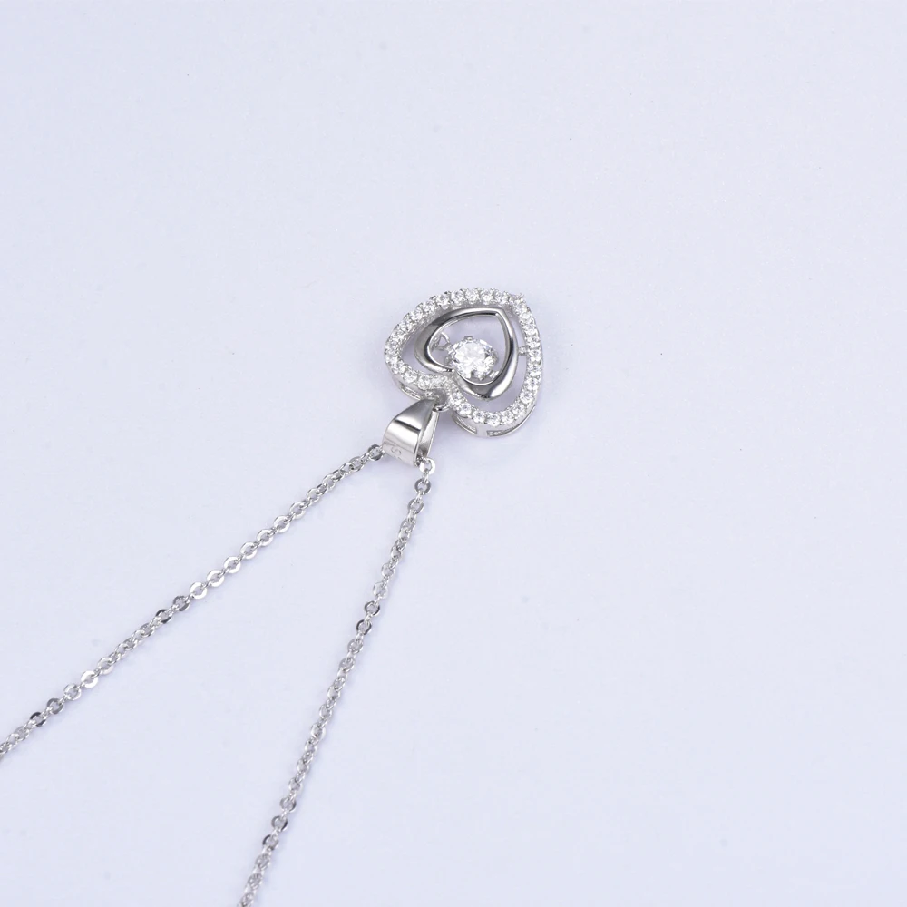 Bijoux Bisuteria Wholesale Jewelry Romantic Beating Heart Gold Plated Silver Necklace Chain/ Necklace Jewelry/ Zodiac Necklace