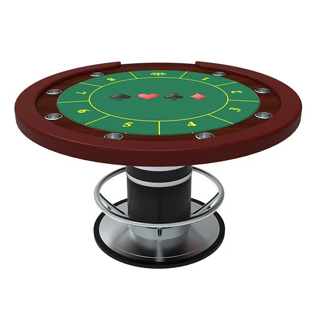 YH 55 Inch Luxury Round Poker Table Tavolo Rotondo Game Poker Table Round Table For Playing Card