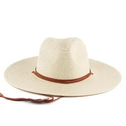 Customize high quality width wheat beach straw hat sun hat fashion chapeau wide brim solid color Surfing Lifeguard Straw Hat