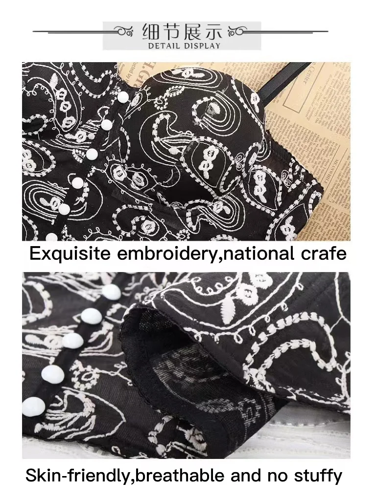 Customized Labels All Cotton Plus Size Sports Bra Convertible Lace Adjustable Eco-Friendly Push Seamless Big Corset Bra Tops