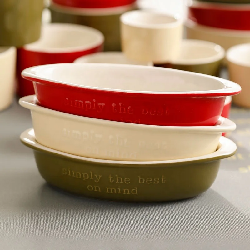 Baking Pan Ceramic Glaze Baking Dish Ceramic Creative Oven Dishes Baked Rice Dishes ovenware