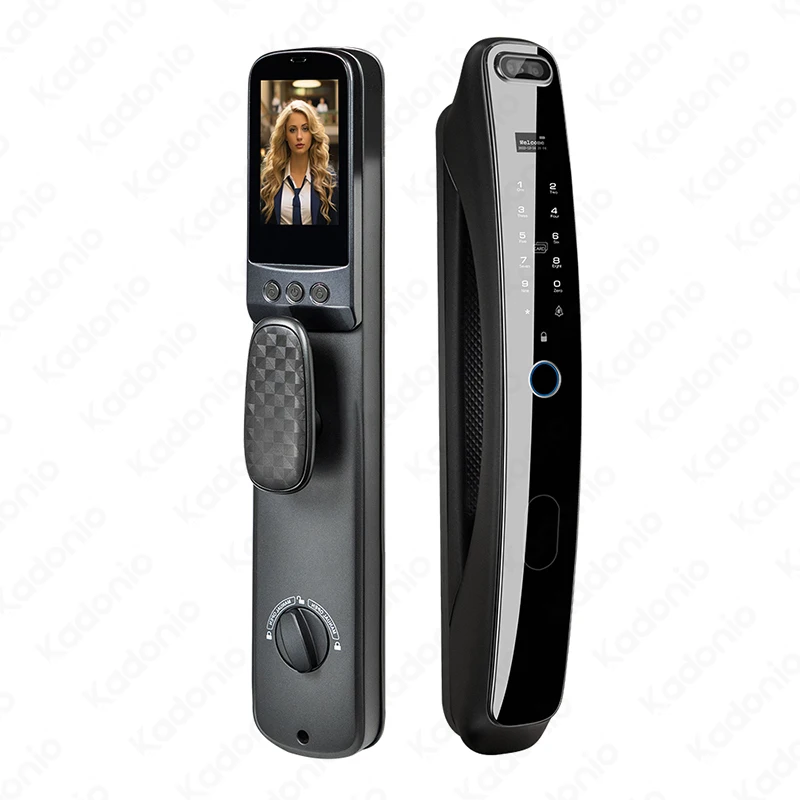 Kadonio Tuya Wifi APP Face Recognition Smart Door Lock With Camera Video Call Voice Intercom Digital Automatic Door Lock