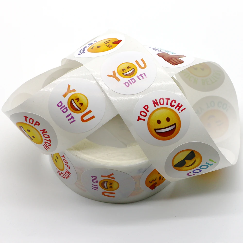 High Quality Round Sticker Label, Printing Machine Roll Sticker, Printed Adhesive Colorful Stickers for Packaging