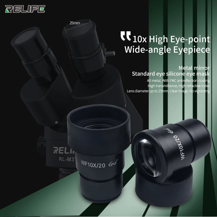 RL-M3T Trinocular HD Stereophonic Microscope 0.7-4.5X Of The Continuous Tinnitus Trinocular Reife With Camera Electronic Device