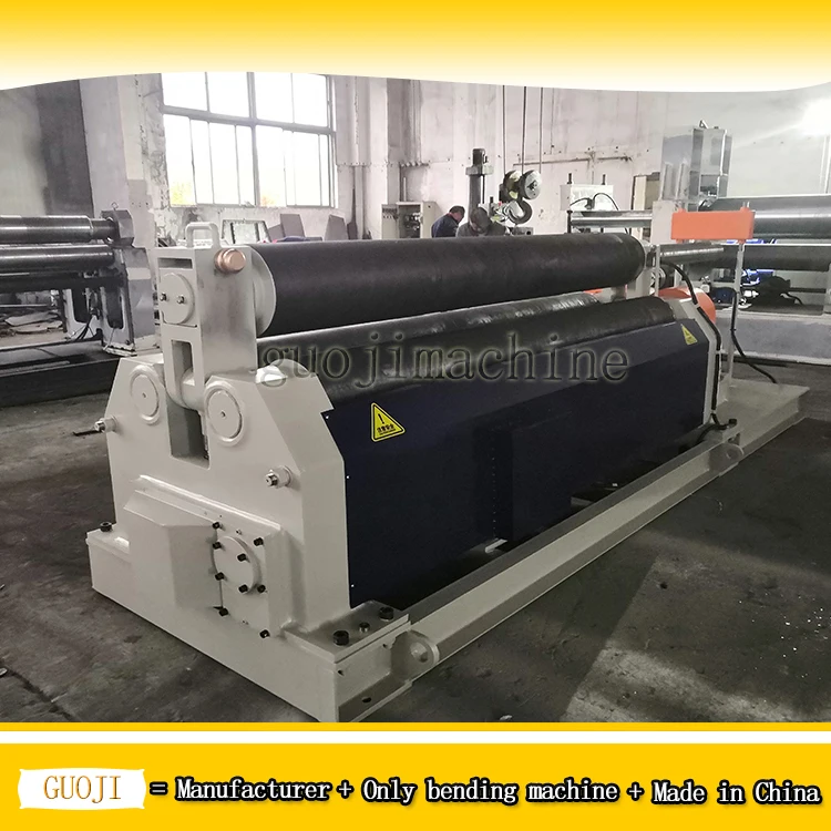 
bending plate metal hydraulic electric three roller plate bending machine guojimachine 
