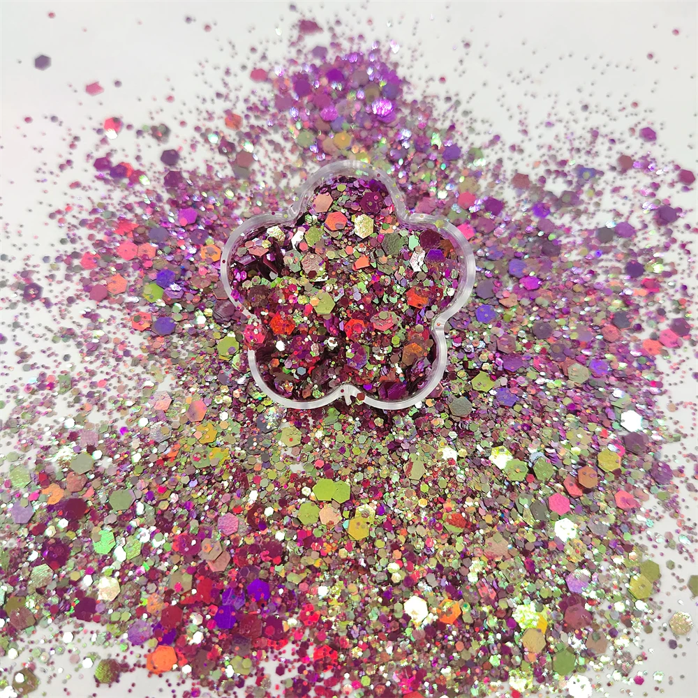 Bulk factory wholesale color shifting color changing glitter chameleon glitter powder