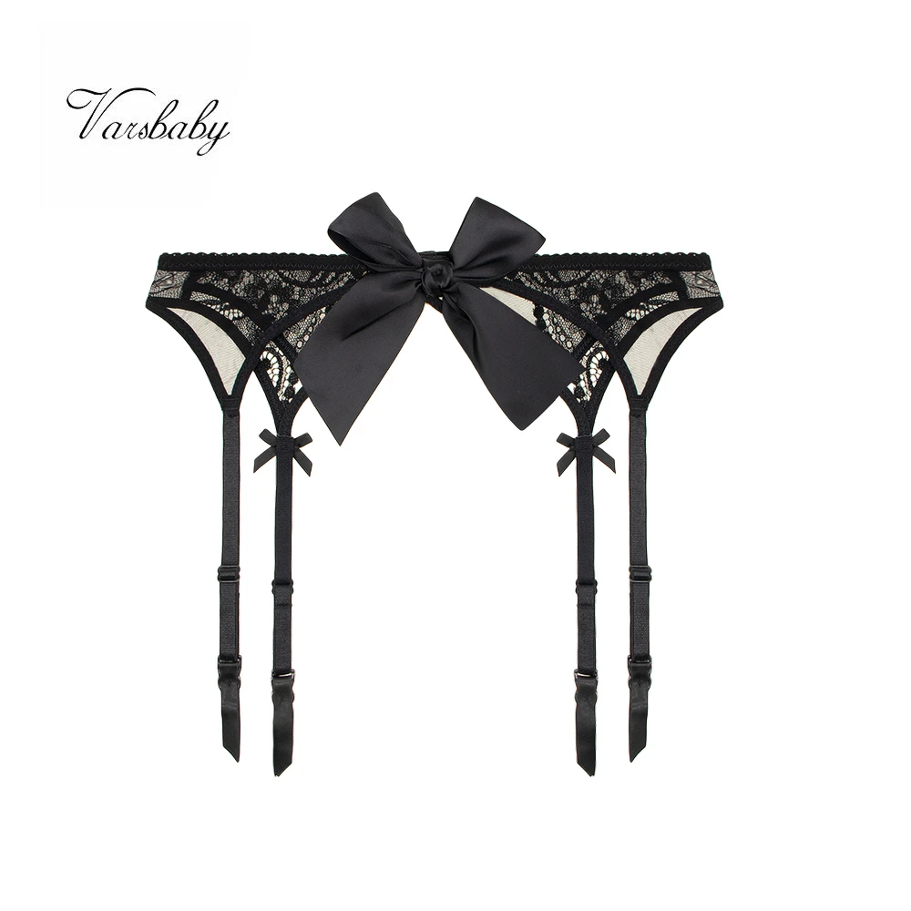 Varsbaby Lace Sexy Cute Detachable Garter Stockings Black White Red