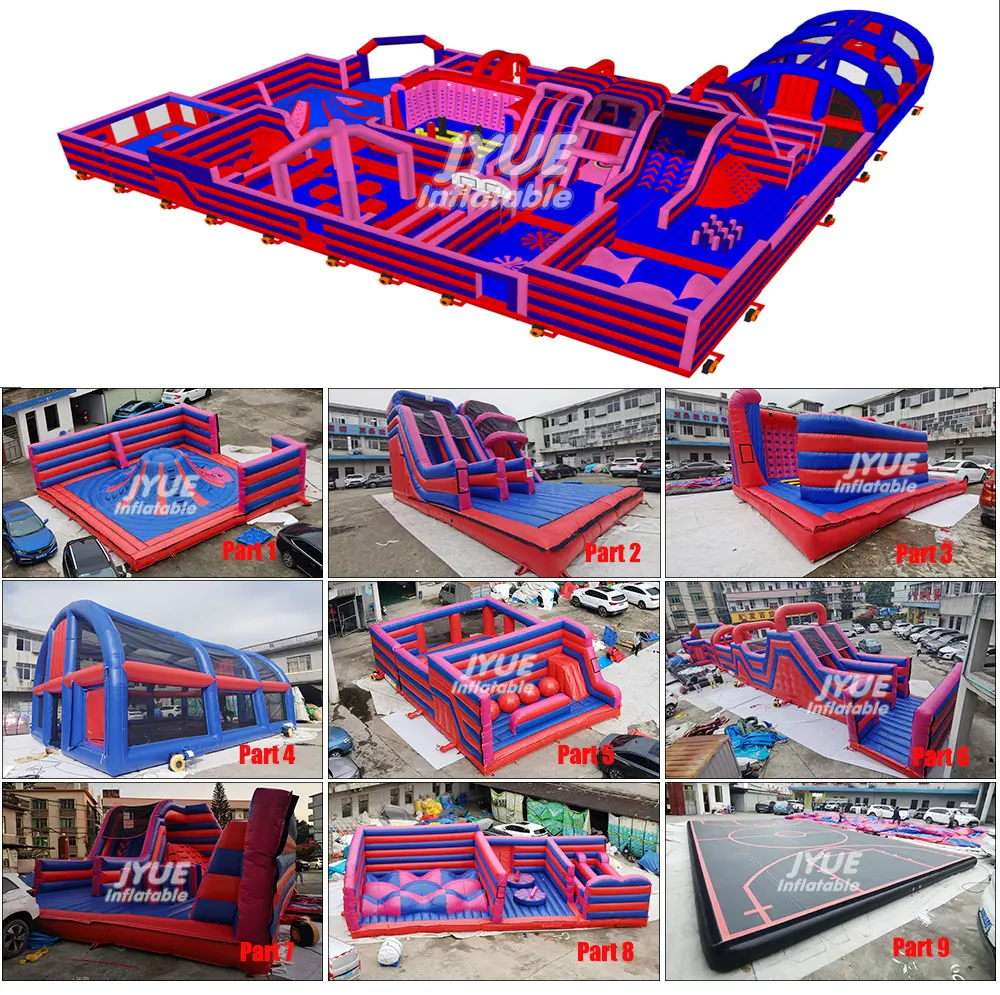 China Manufacturer Customized Large Bouncer Slide Inflatable Sports Amusement Theme Park PVC Tarpaulin