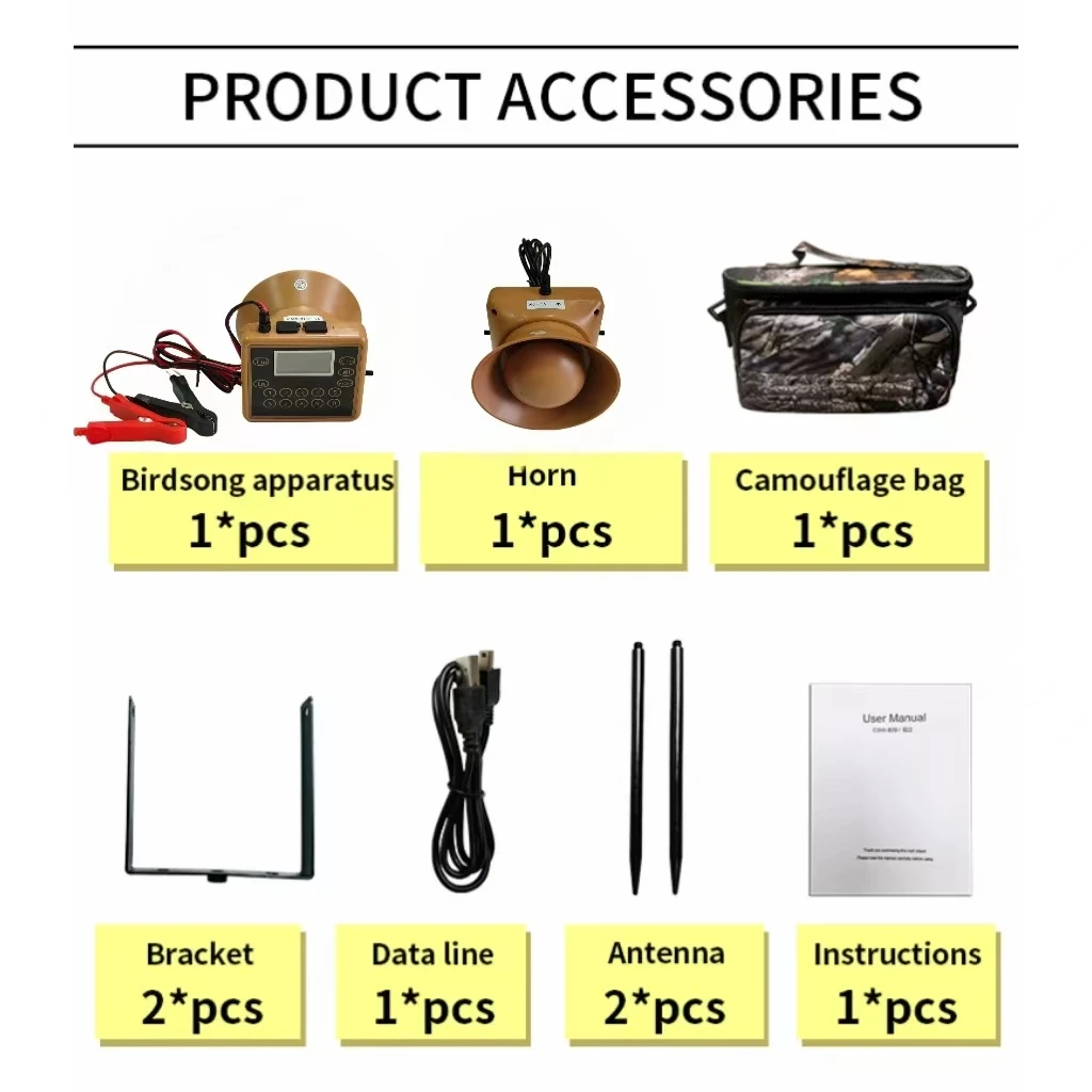 OEM CSSIWE 80W Waterproof 210 Songs Electronic Hunting Caller MP3 Bird Speaker for Game Hunting