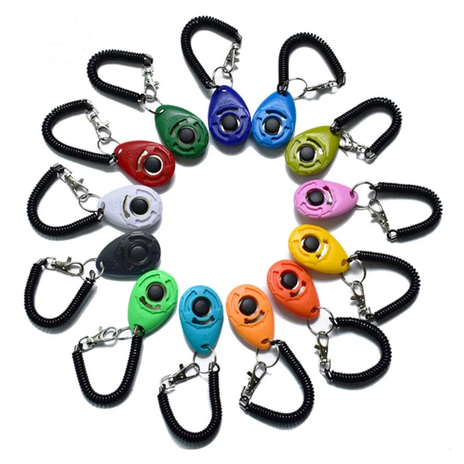 Adjustable Sound Keychain personalizado logo starmark dog trainer Anti Barking Device pet training box clicker