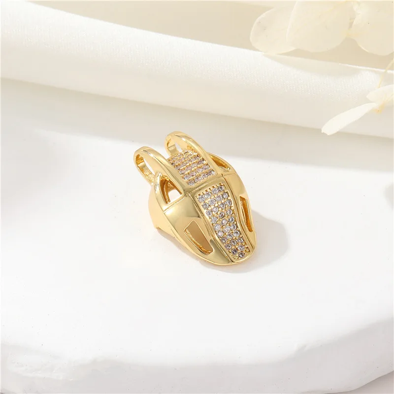 DIY Jewelry Findings 14K Gold Plated Zircon  School Bag Helmet Creative Suga Pendant Necklace Bracelet Jewelry Making Charms