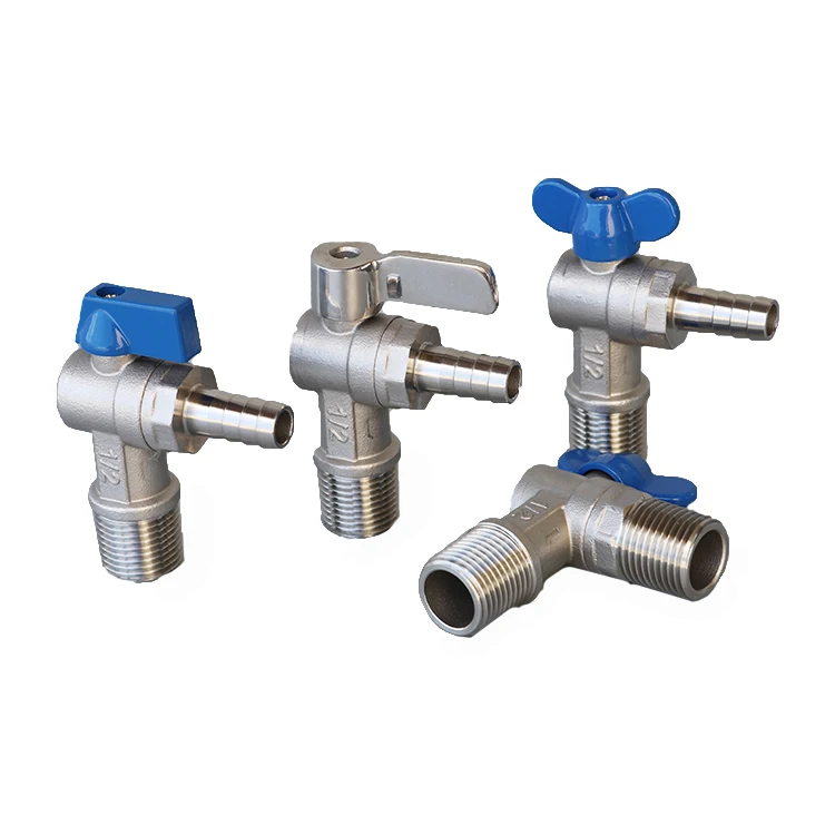 Support customized high quality 3 way stainless steel water oil gas angle valve 1/2inch