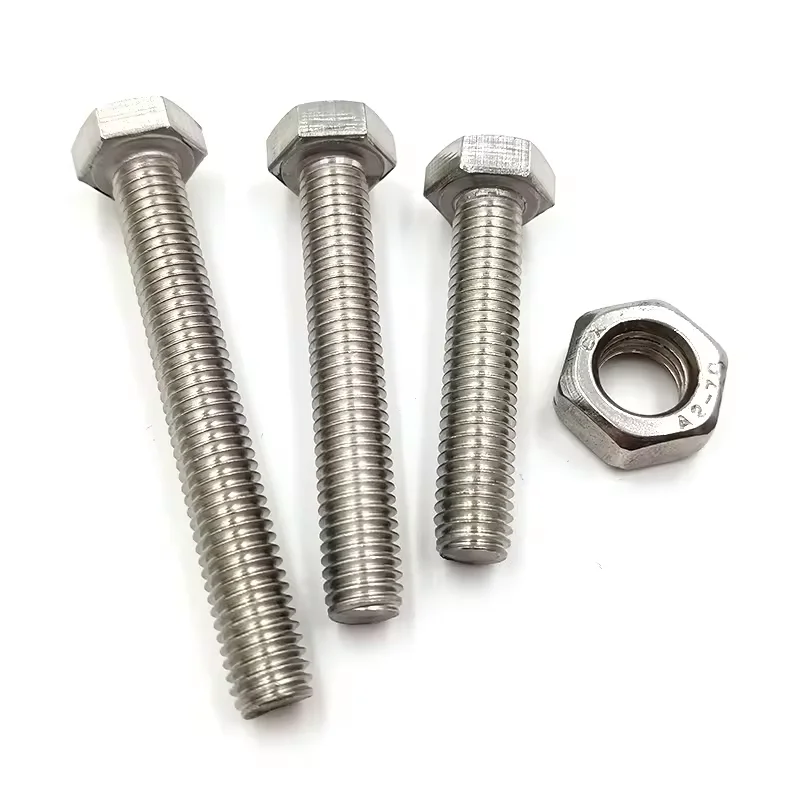 Professional Manufacturer Hex Bolt Fasteners Bolt M4 M6 M8 M10 M12 DIN933/DIN931 Stainless Steel hex head bolt