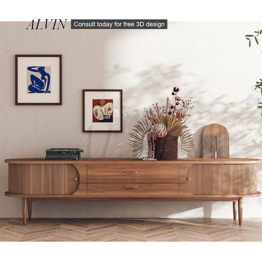 ALVIN Wholesale Living Room Furniture Marble Top Modern Mdf Design Glass Electric Fire Place Wood Tv Stand tv cabinet dimension