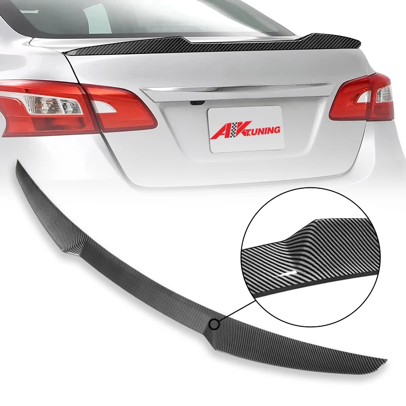 auto  rear car spare for nissan sentra  lip carbon look car full  body kit rear lip bumper   2013 2014 2015 2016 2017 2018 2019