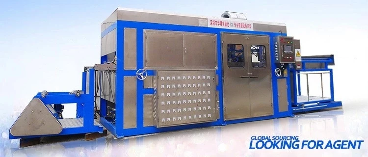  Машина для термоформовки пластиковых крышек из