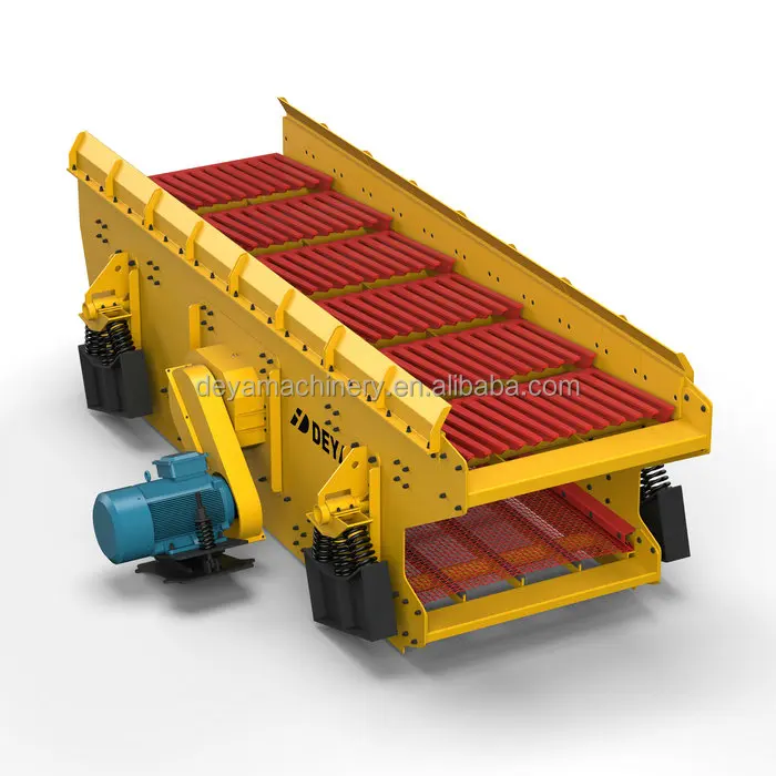 Heavy duty grizzly vibrating screen sieve for river sand and gravel quarry plant