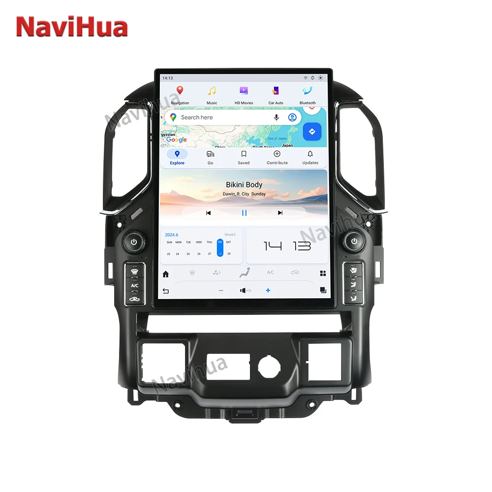 NaviHua 15.6 Inch Android Car Radio Screen For Chevrolet Silverado GMC Sierra 2019 2021 Automotive Navigation Carplay Head Unit