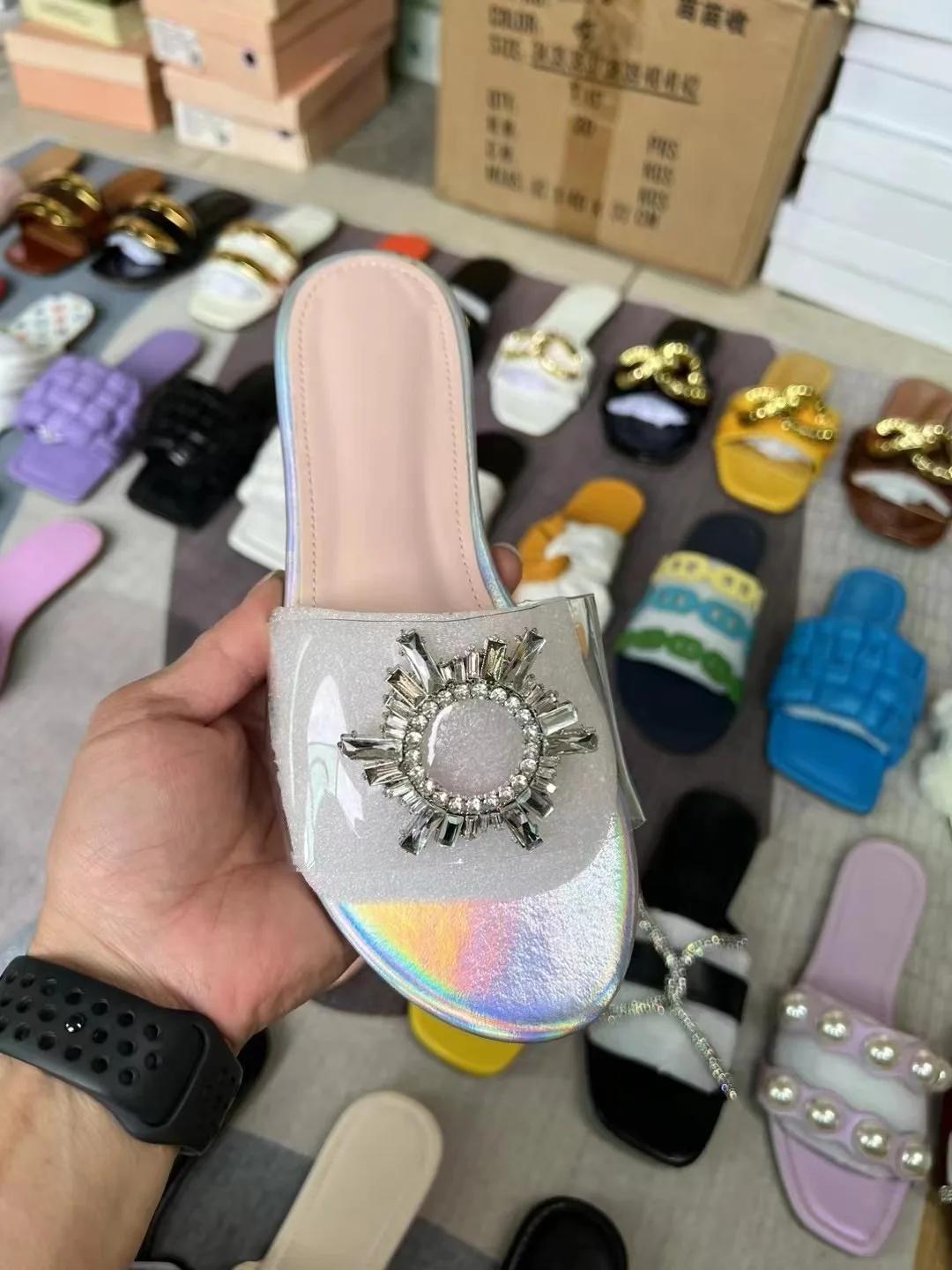 sunborn women Brand Slippers Summer Slides Open Toe Flat Casual Shoes Leisure Sandal Female Beach Flip Flops