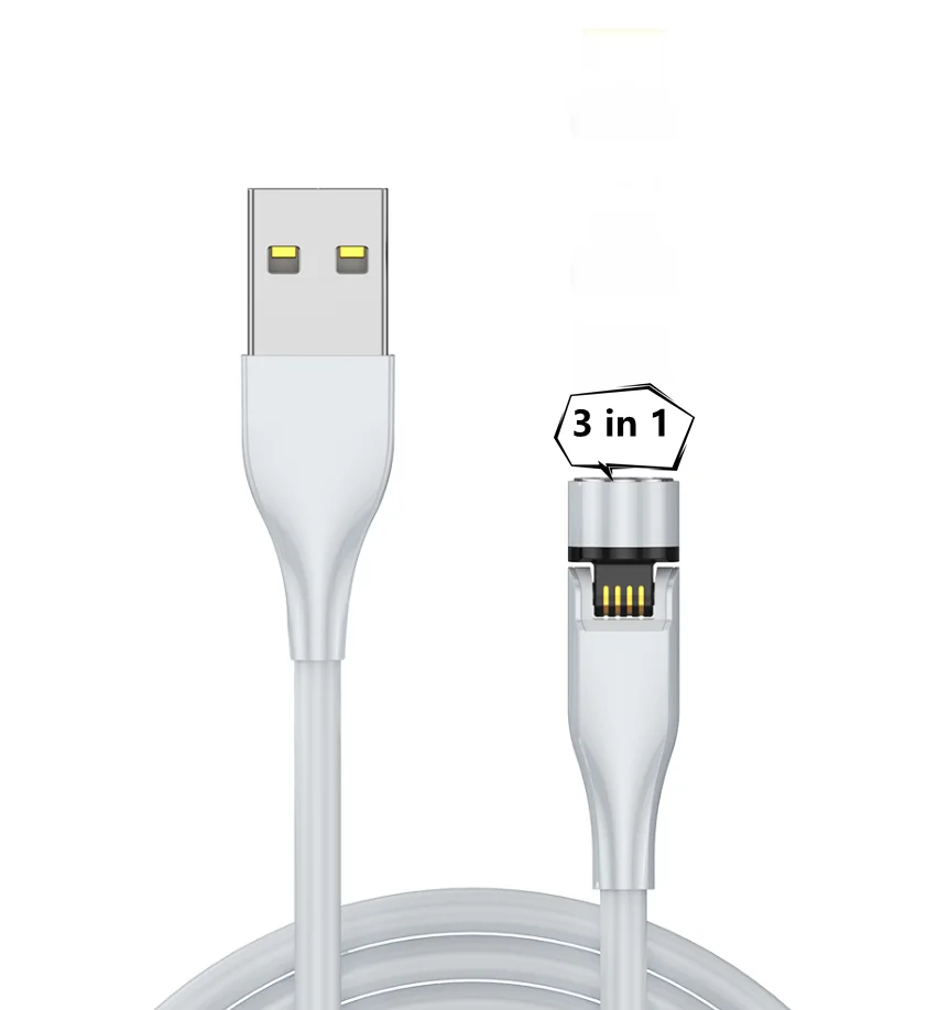 Зарядный кабель USB 540 для мобильного телефона вращающийся на 3 0