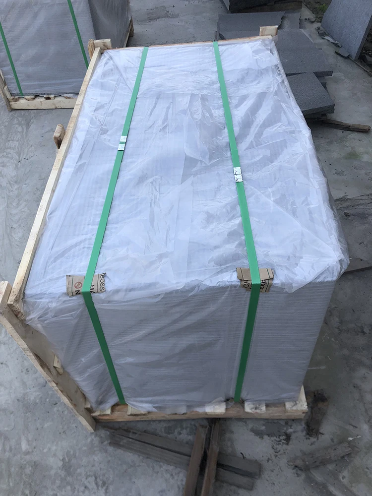 Top Quality Granite Floor Tiles Dark Grey Cutting To Size 60x60 Granite Flamed Tile