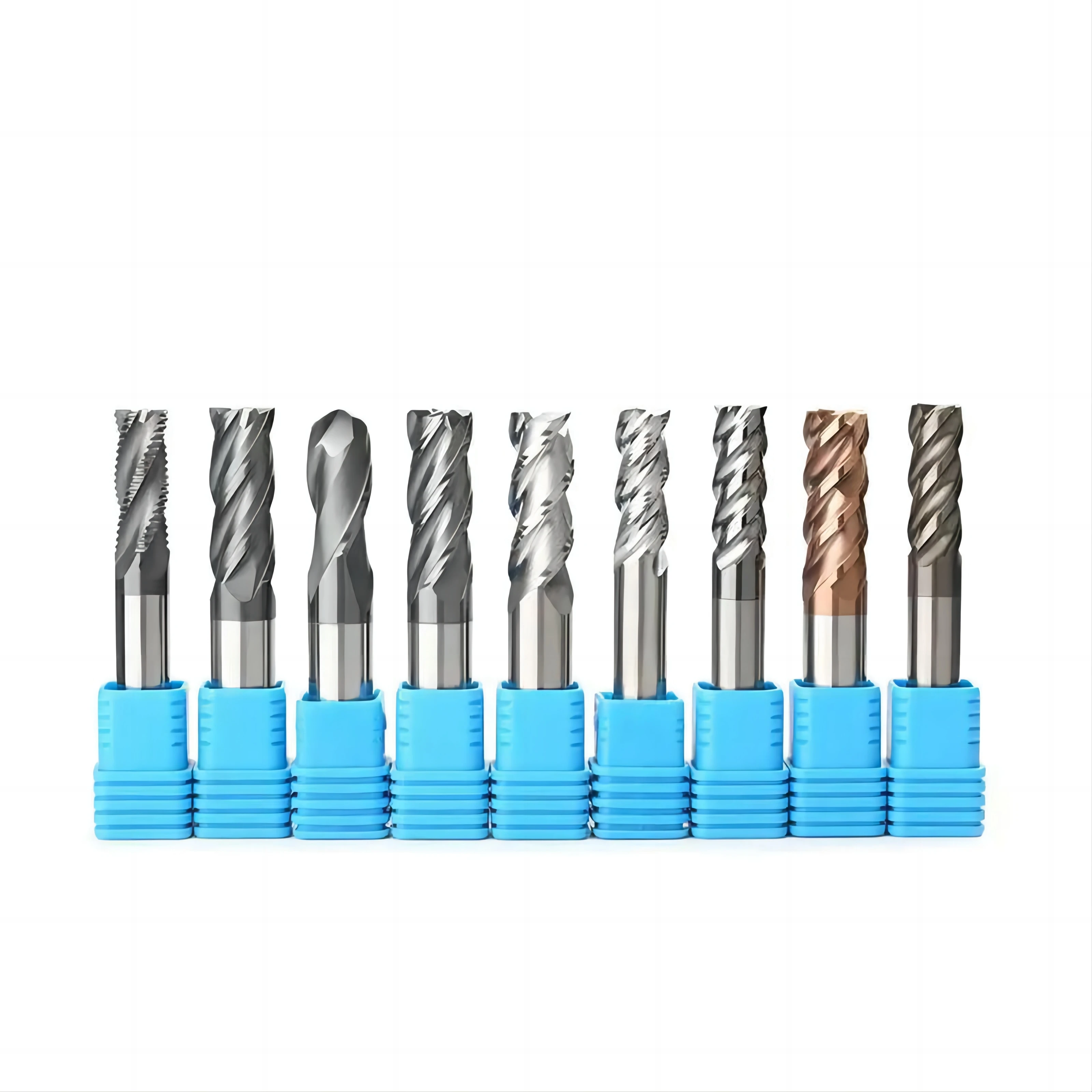 Carbide EndMill 4 6 8 10mm 4Flutes HRC55 Milling Cutter Alloy Coating Tungsten Steel Cutting Tool CNC Endmills