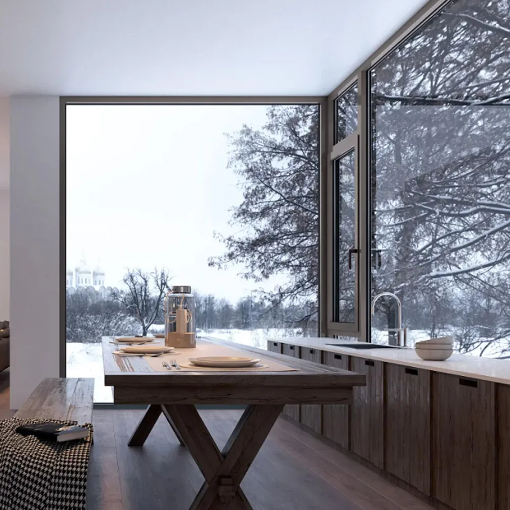 factory wholesale Villa Casement Windows House Aluminum French Glass Window