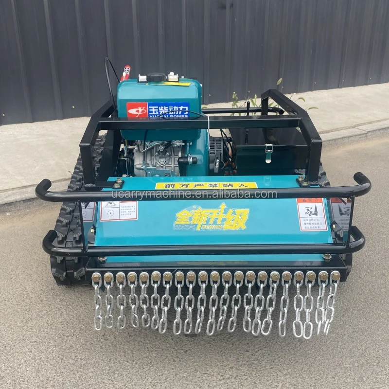 High Efficient Flail Grass Mower 600/800mm Diesel Remote Control Robot Cutting Grass Machine Lawn Mower Mower For Sale