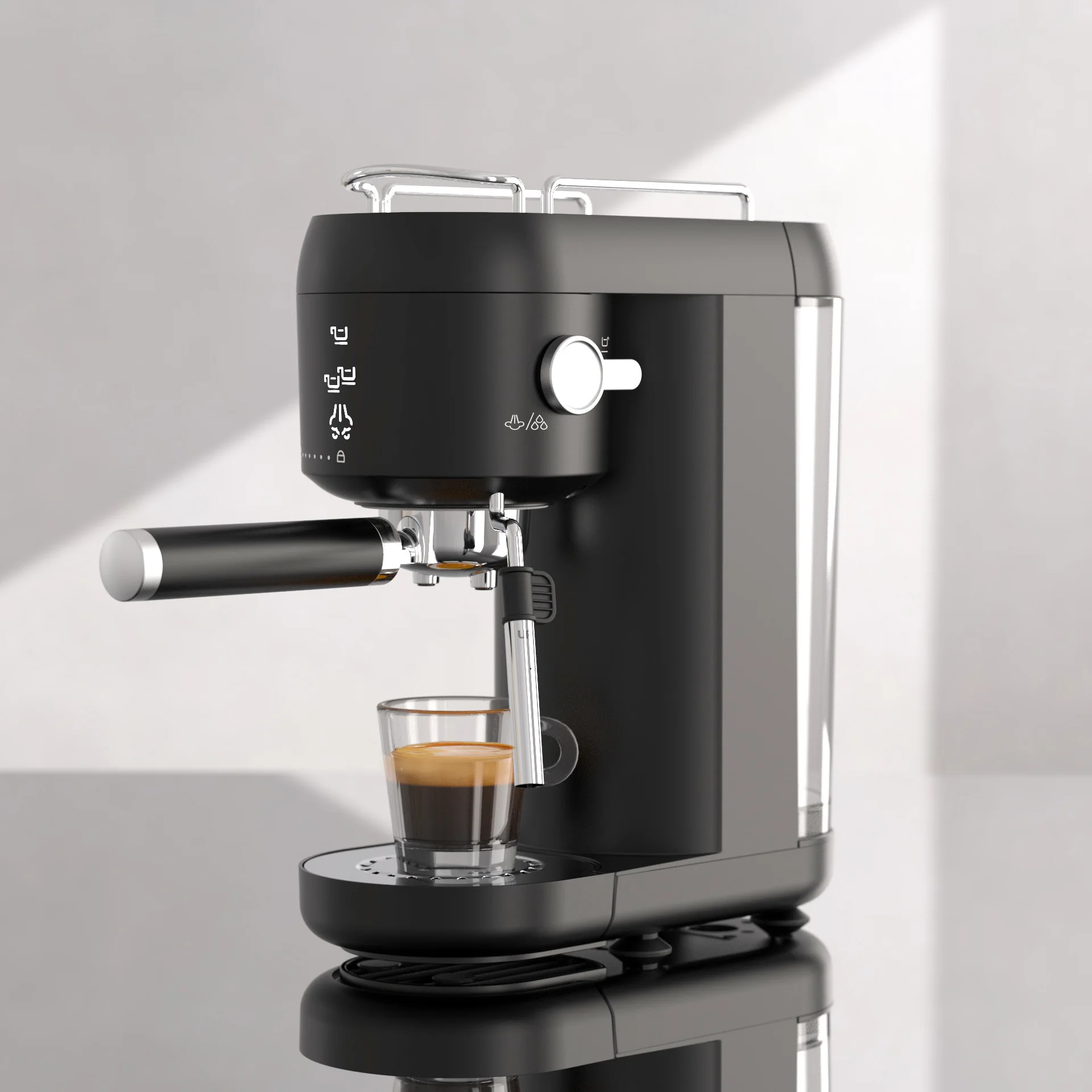 Wholesale 20 Bar Pump Electric Portable Coffee Machine Semi-Automatic Italy Espresso Coffee Maker with Milk Frother