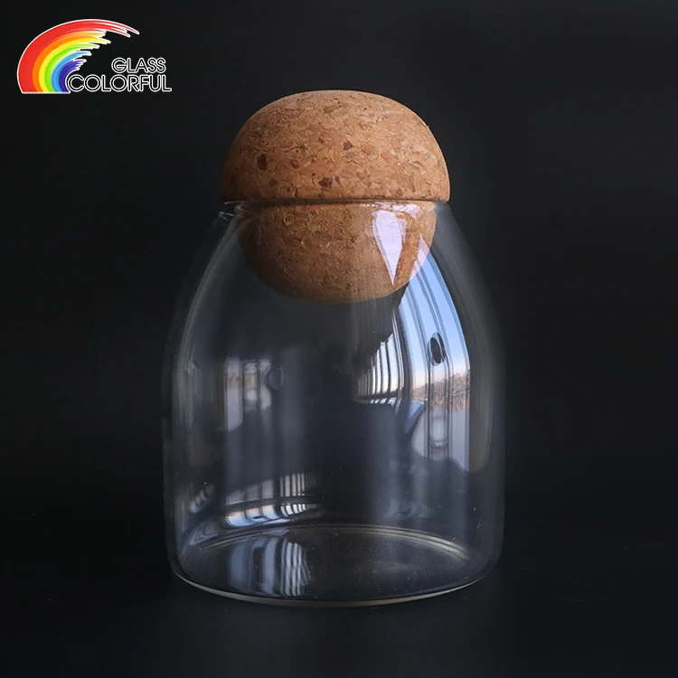 Food storage container sets borosilicate glass jar with cork