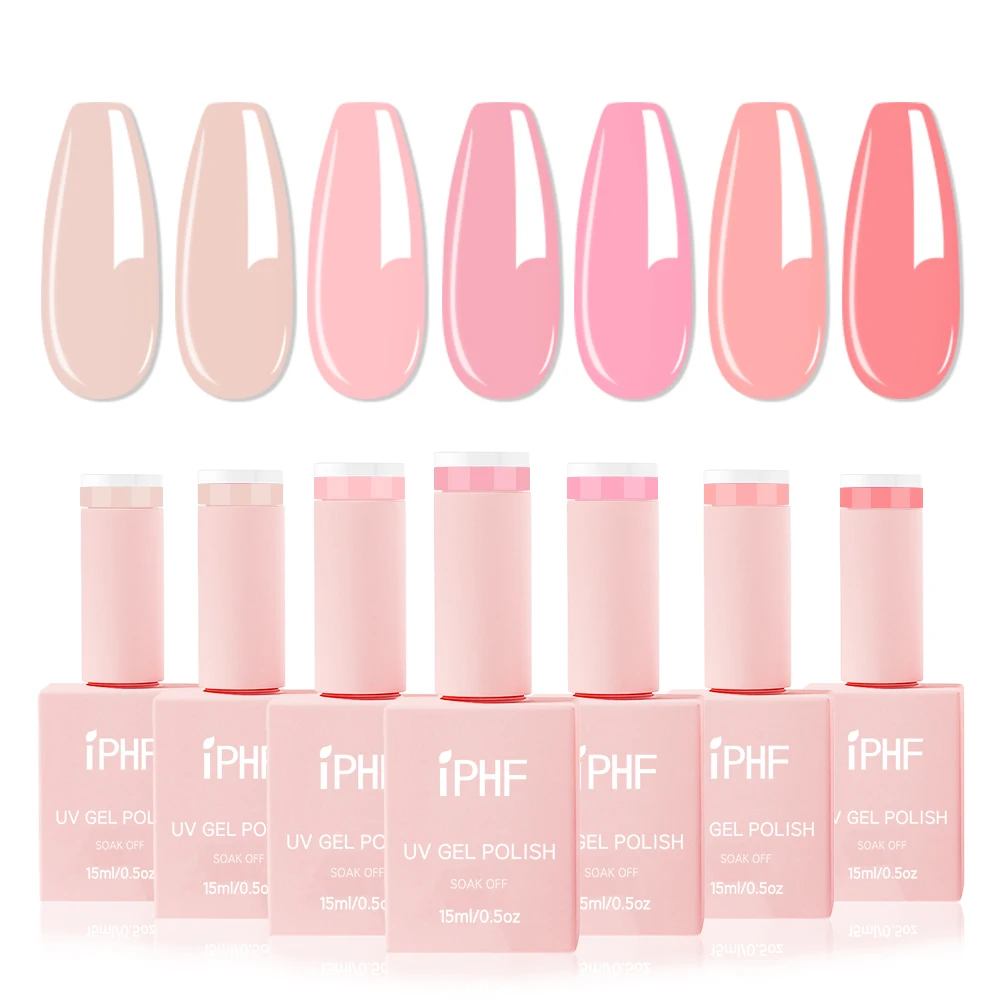 IPHF Pink Red Uv Gel Color For Nail High Pigment Macaron Gel Polish Nail Supplies Gel Polish