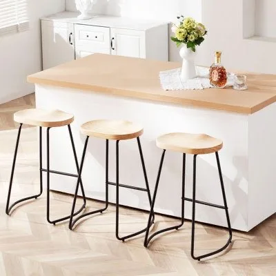 hot selling wholesale price wooden metal restaurant dinner coffee shop kitchen Dining High bar Bar chairs