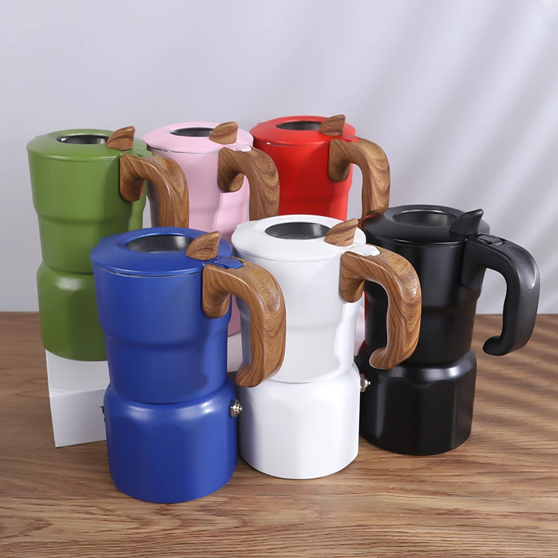 HIGHWIN Stovetop Espresso Maker Induction Stovetop Moka Coffee Pot for Cappuccino or Latte