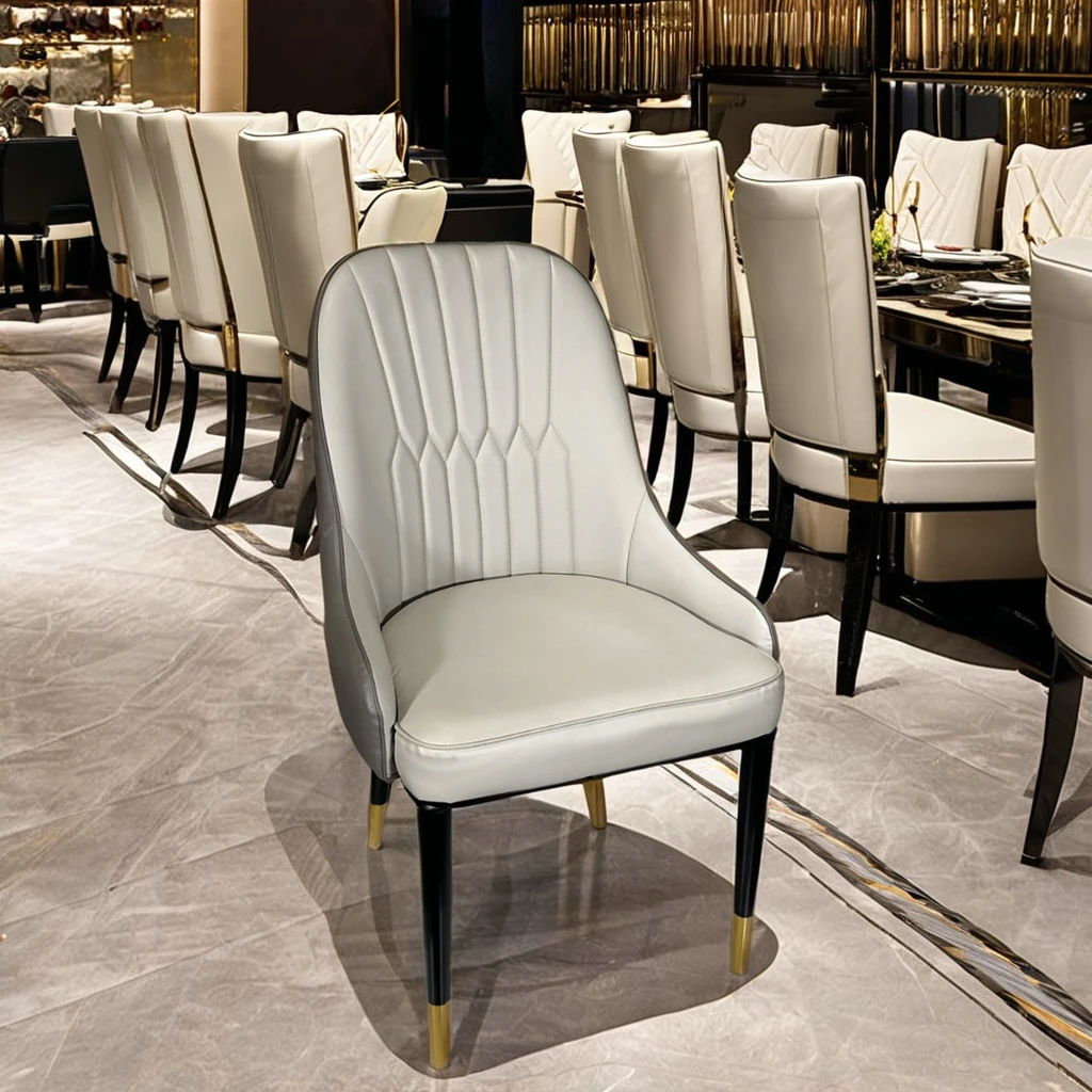 Zhuoyue U21 Dining chair Comfortable metal frame cadeira de jantar PU leather for home dining chair