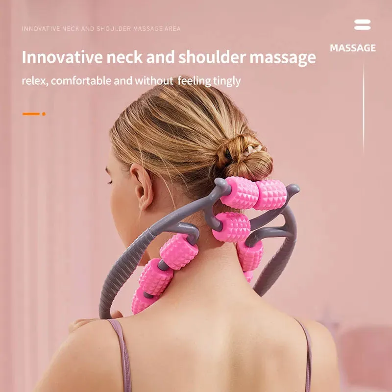 2023 Gym Yoga Pilates Leg U Shape Muscle Massage Roller Ring Clip