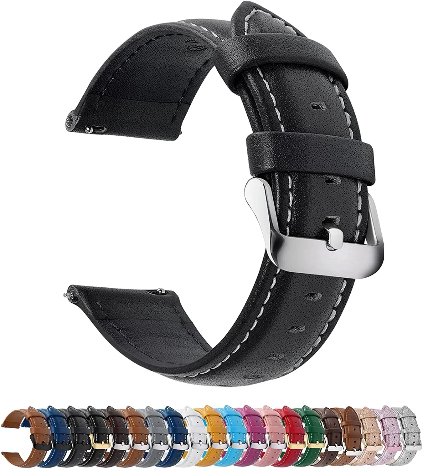 Popular design Brown and black Italican Vintage Calf Leather Bands with quick release Wristband Watch Bands Watch Straps