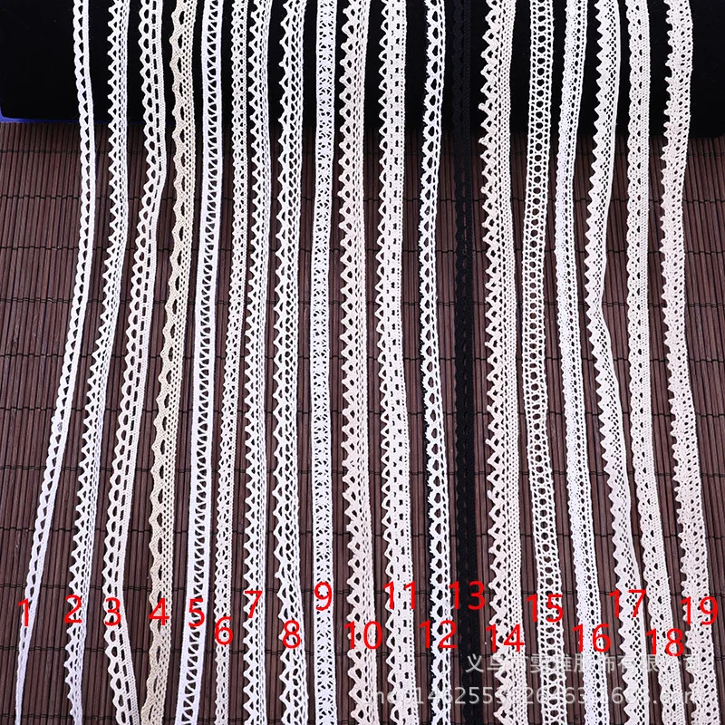 
C027 Crocheted Webbing Cotton Lace Floral Ribbon for Handmade Sewing Christmas Easter Wedding Deco Gift Packing 