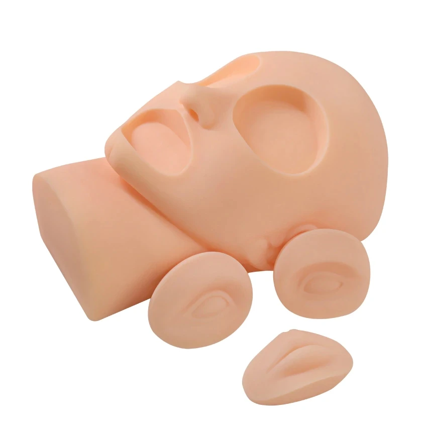 Mannequin Head Face Skin 3D Microblading Permanent Makeup Eyebrow Lip Tattoo Practice Human Mannequin Head Face Skin Accessories