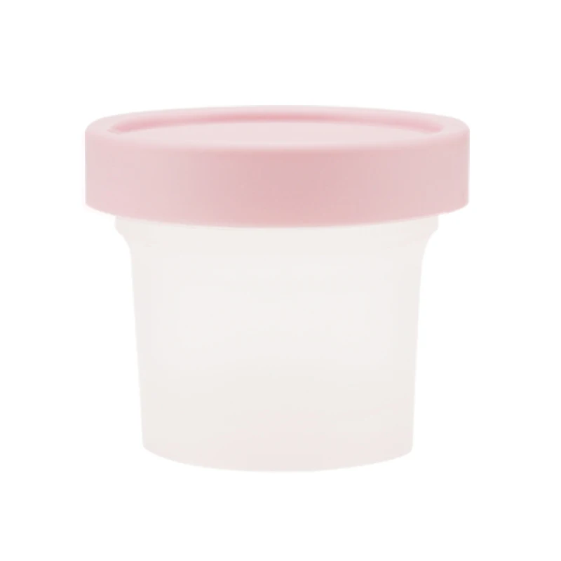 Многоразовая пищевая пластиковая чашка для мороженого круглая десерта пудинга с крышкой