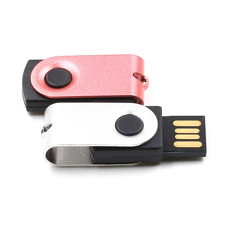 Custom Logo Promotional Gift Waterproof Metal Mini 2.0 Usb Flash Drive Swivel Stick 1 gb 2 Gb 4GB 8GB 16GB 32GB 64GB 128gb 256GB
