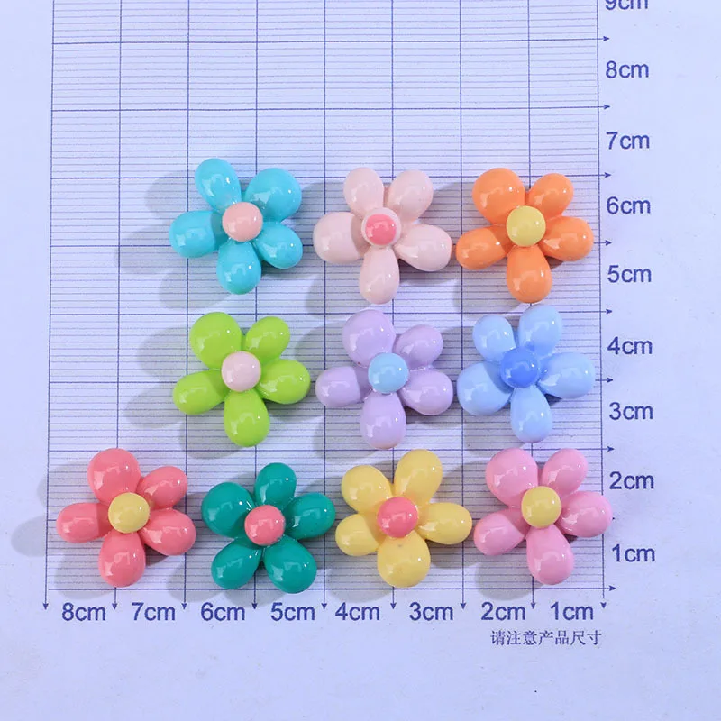 Size Plum Blossom DIY solid color resin homemade phone case material pack resin ornaments accessories hair clip head