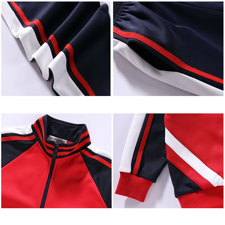 wholesale custom design kids uniform primary school jacket pants sets kindergarten children school uniform for boys and girls