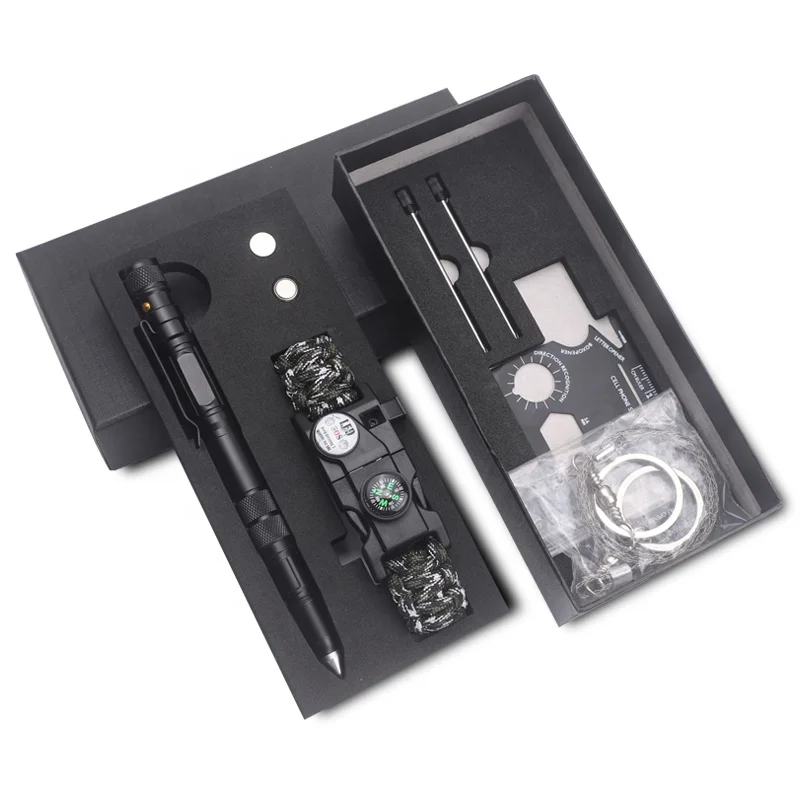 hot sale custom camping tactical pen aluminum alloy multitool pen survival mini knife  for outdoor