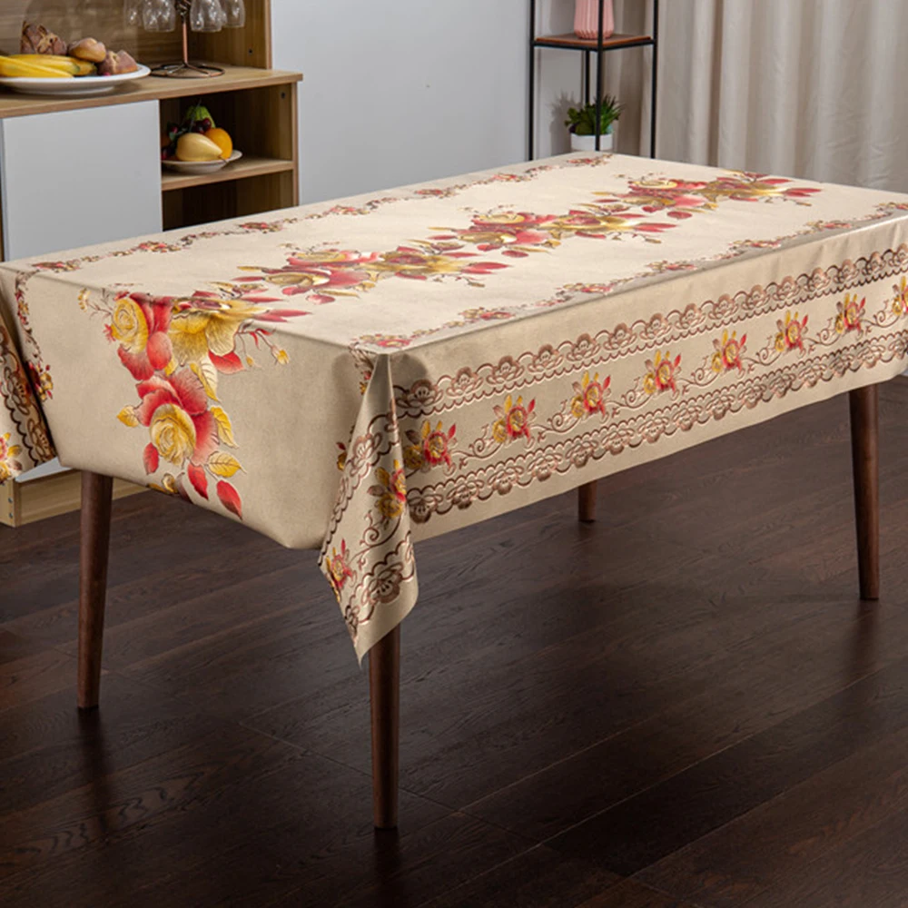 Indian long fabric polyester vintage tablecloths of wedding decoration