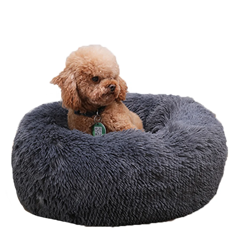 
Luxury Round Pet Bed Dog Pet Warm Basket Bed Dog House Indoor Donut Bed Pet 