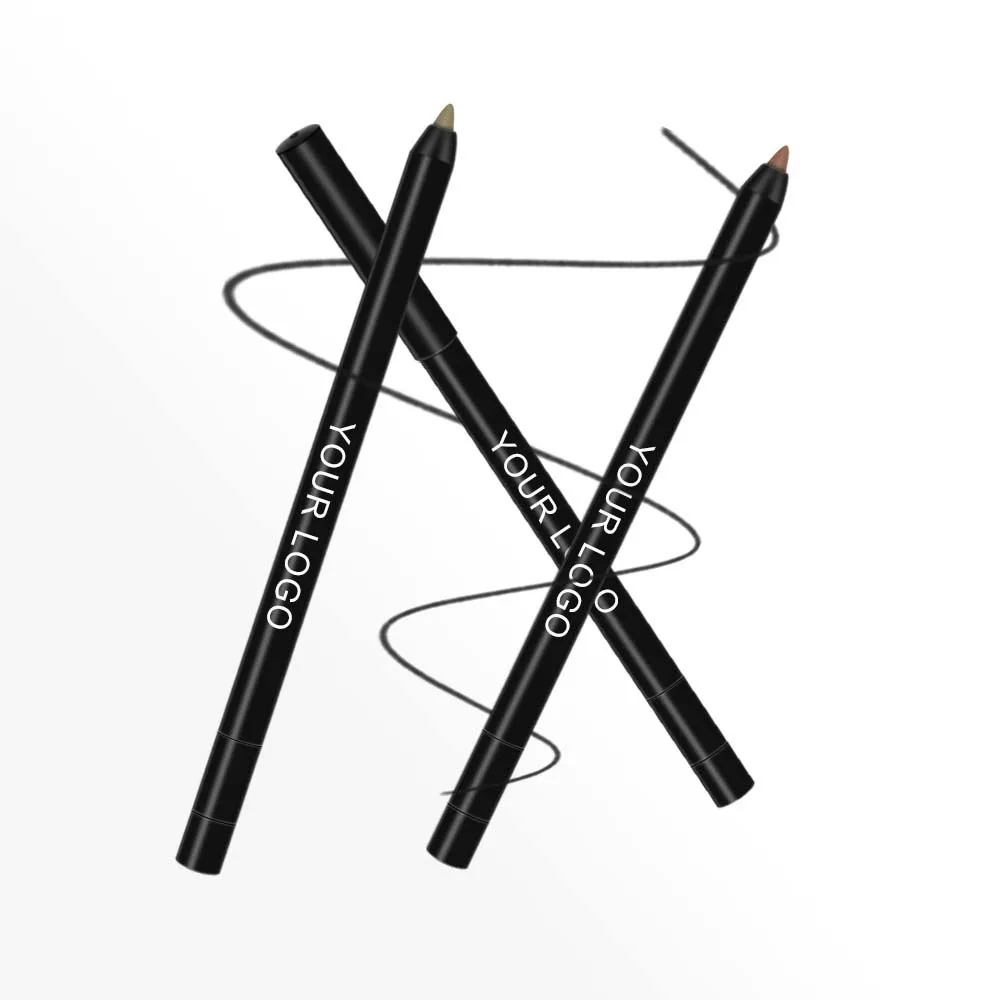 Private Label Makeup Cosmetics Long Last Matte Black Brown Eye Liner Pencil With Sharpener Waterproof Cream Eyeliner Gel Pen