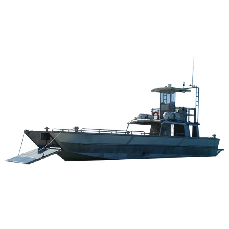 
aluminium landing craft with flybridge 