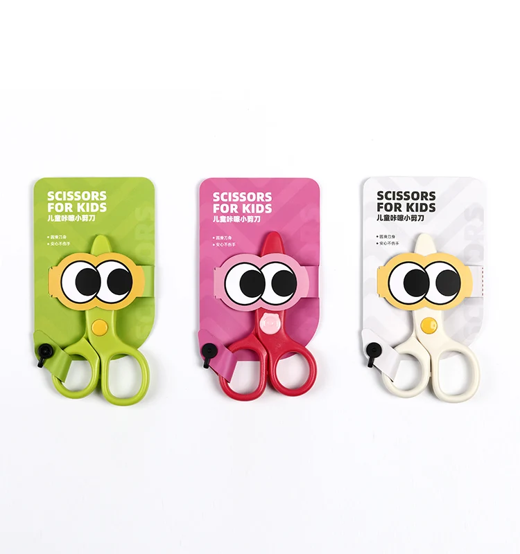 Craft Tool Set Plastic School Children Safety Scissors  for kids student scissors plastic handle scissors