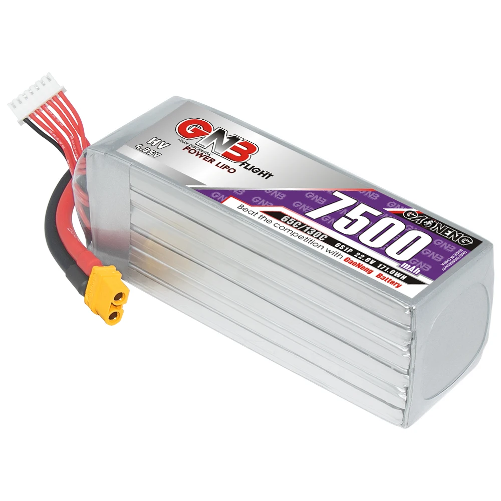 GNB GAONENG LiHV HV 7500mAh 6S 22 8 V 65C 130C XT60 RC LiPo аккумулятор автомобиль грузовик Танк Дрон самолет Лодка разгрузка при нагрузке